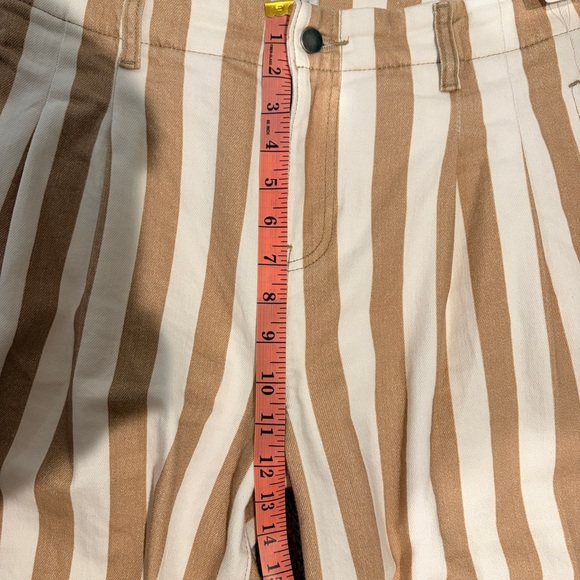 NWT - Anthropologie Maeve Colette Striped Wide Leg Jeans - Size 29 - Picture 7 of 9
